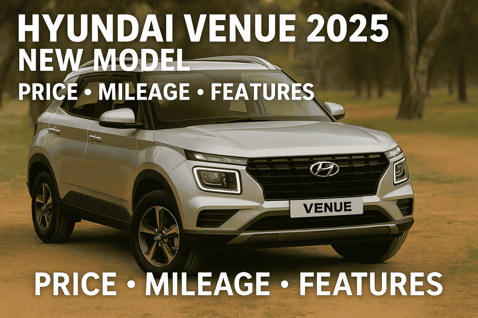 Front view of the Hyundai Venue 2025 new model